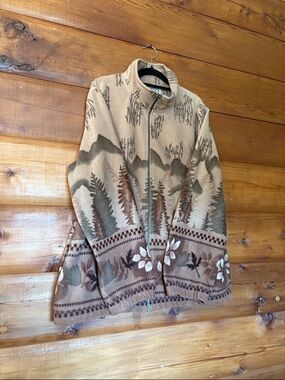 Y2K Tradition Country Collection Size 18 XL Zipper Down Fleece Sweater
